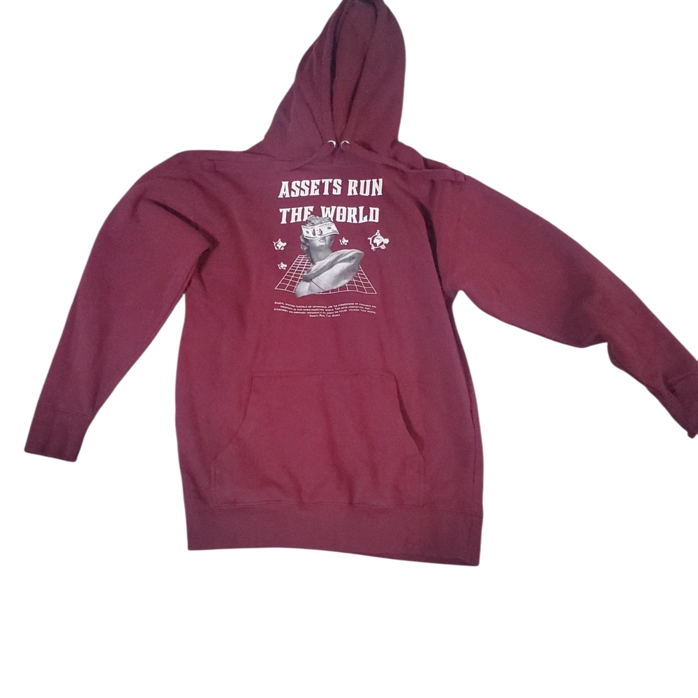 Men's Maroon Graphic Hoodie